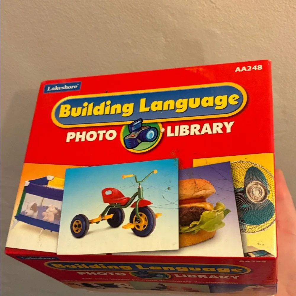 VINTAGE LAKESHORE Building Language Photo Library LEARNING FLASH CARDS